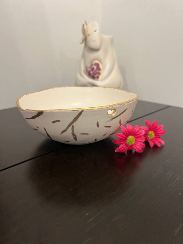 Bowl gold small heart